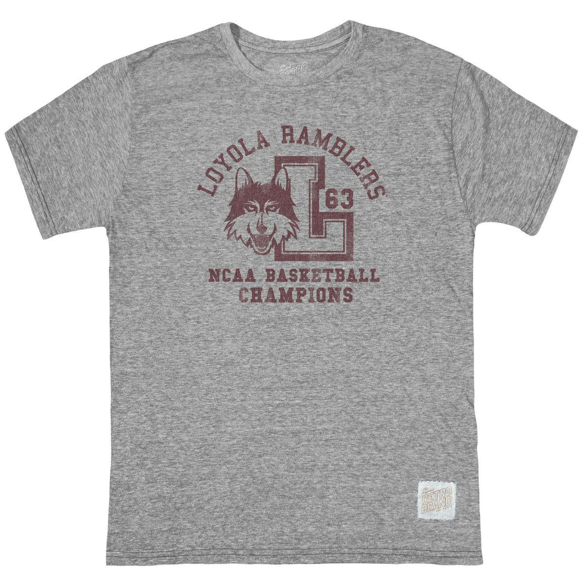 Loyola Ramblers '63 NCAA Basketball Championships Triblend Tee