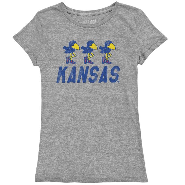 Kansas Jayhawks Women's Tri-blend crew tee