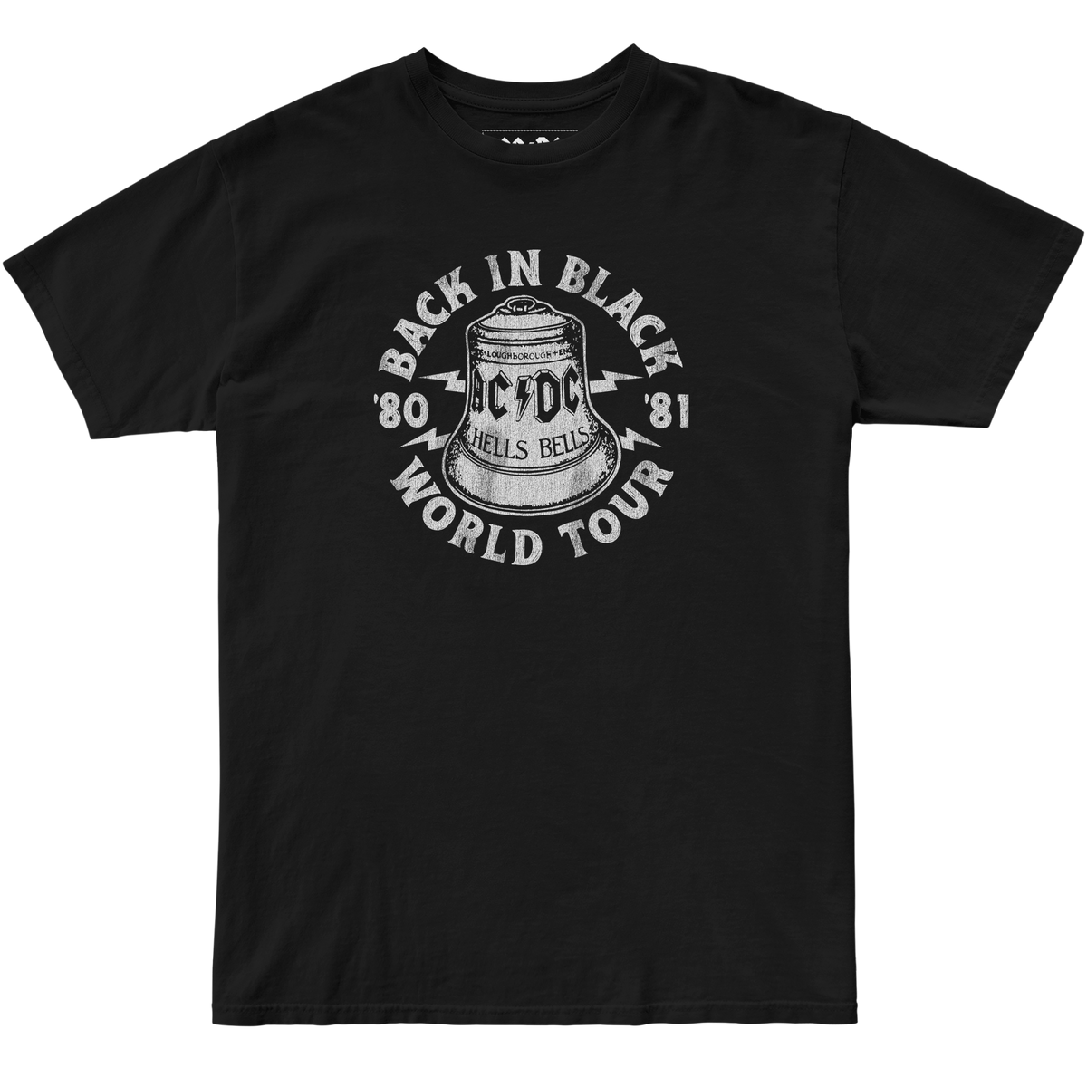 AC/DC Back In Black 1980/1981 World Tour 100% Cotton Tee