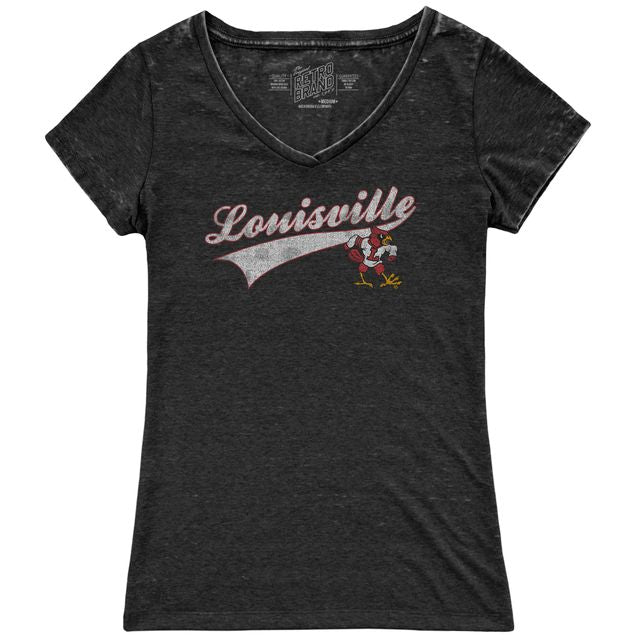 Louisville Women's Short Sleeve Vintage V-Neck Tee