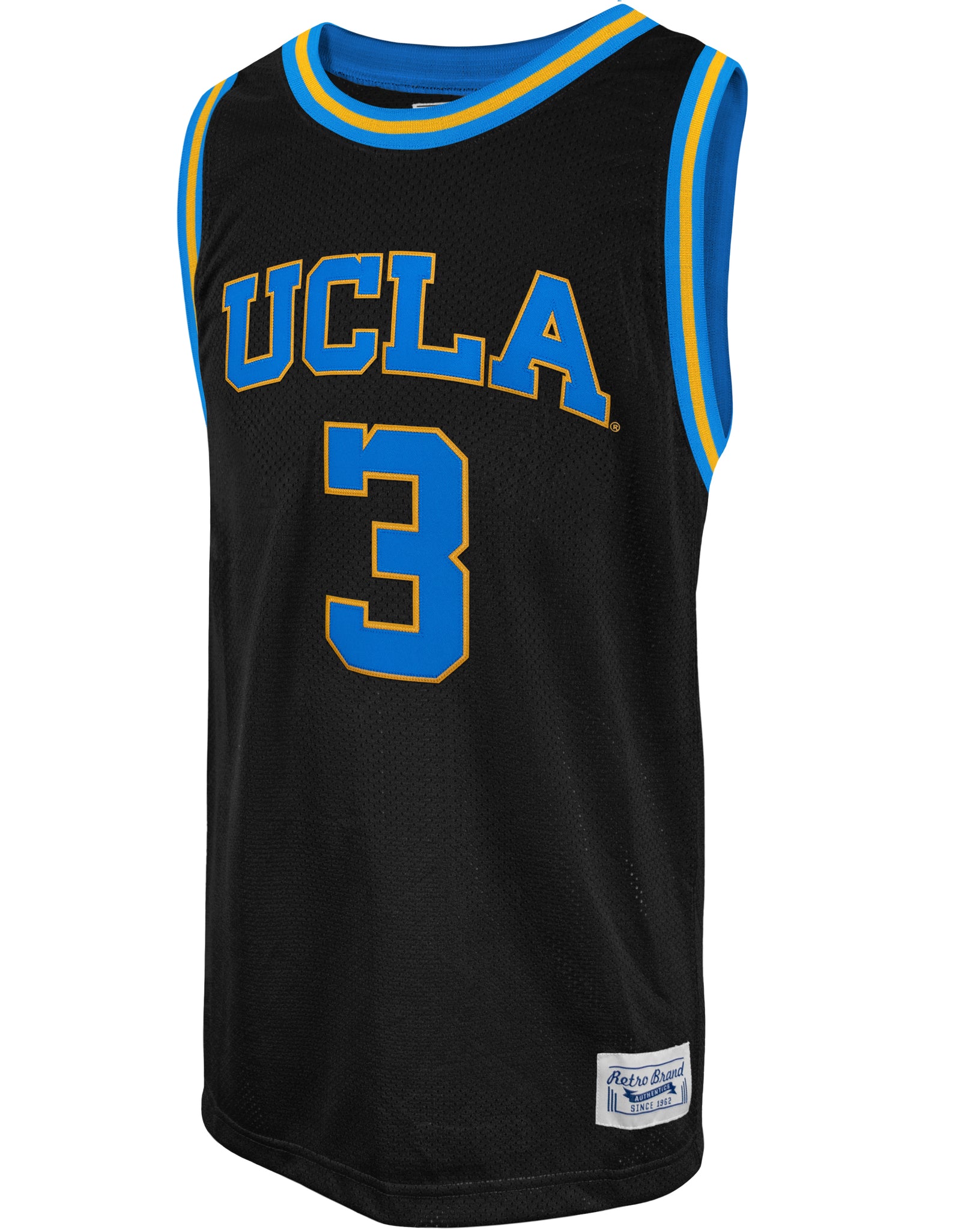 Retro Brand UCLA Basketball Black Jersey #3 Juzang