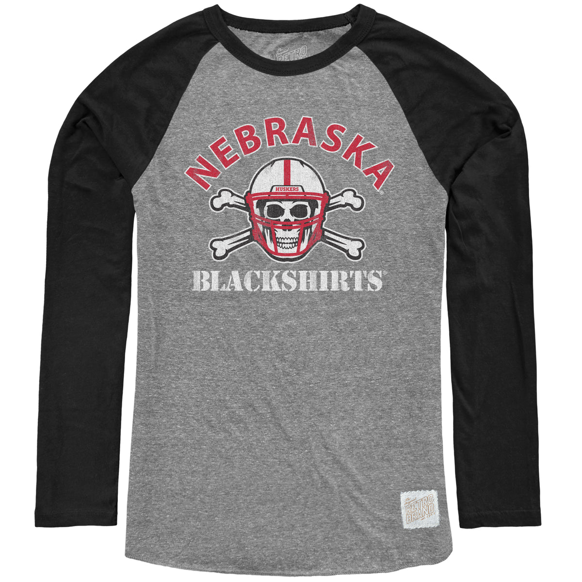 Nebraska Blackshirts Tri-Blend Contrast Raglan