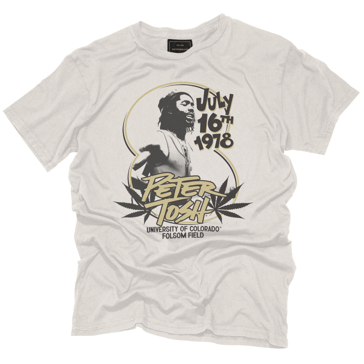 Peter Tosh Folsom Field Black Label Tee – ORIGINAL RETRO BRAND