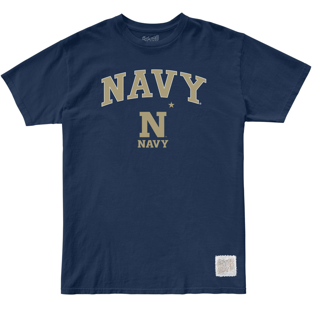 Navy Midshipmen 100% Cotton Tee – ORIGINAL RETRO BRAND