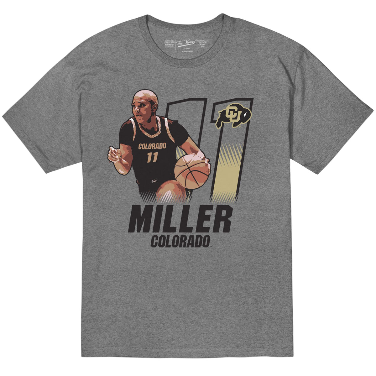 Colorado Buffaloes Quay Miller Player Action Tee