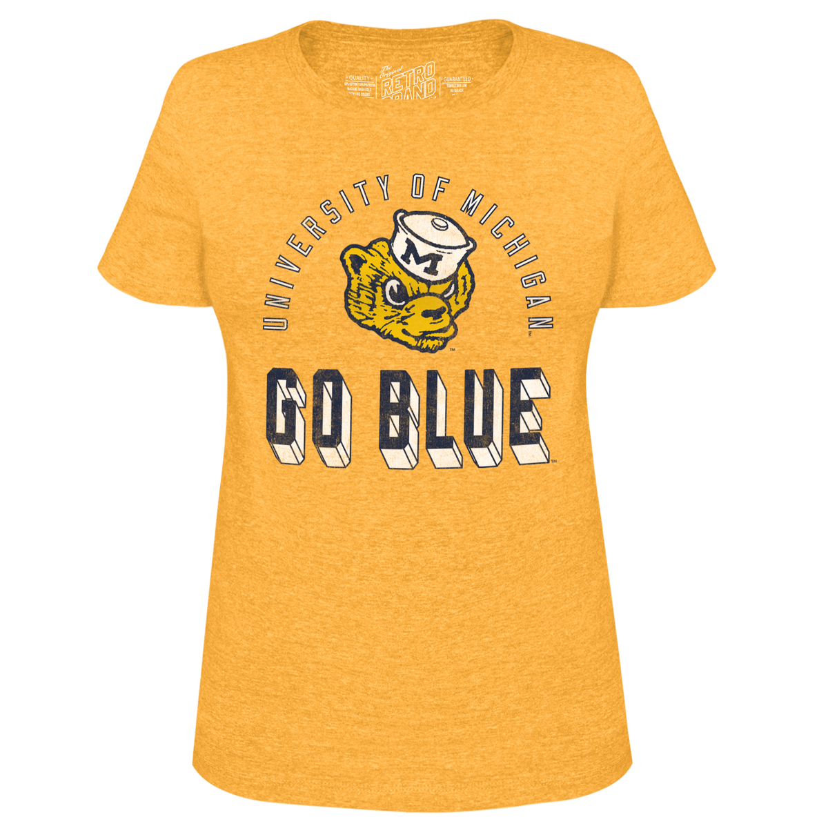 Michigan Wolverines Women's Tri-Blend Crew Neck Tee