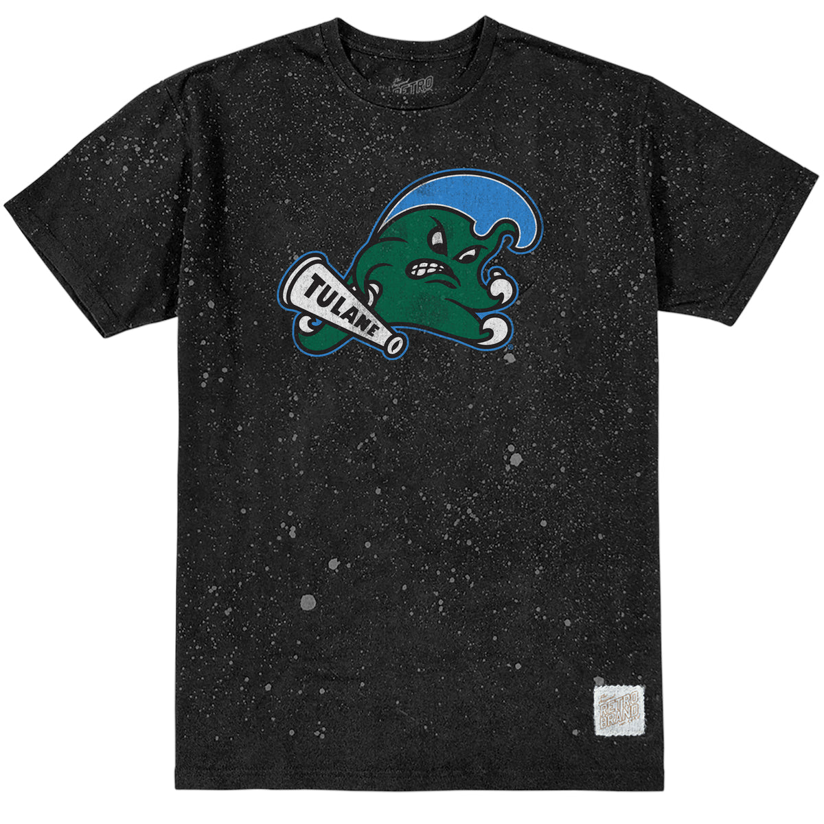 Tulane GreenWave Bleach Wash Cotton Tee