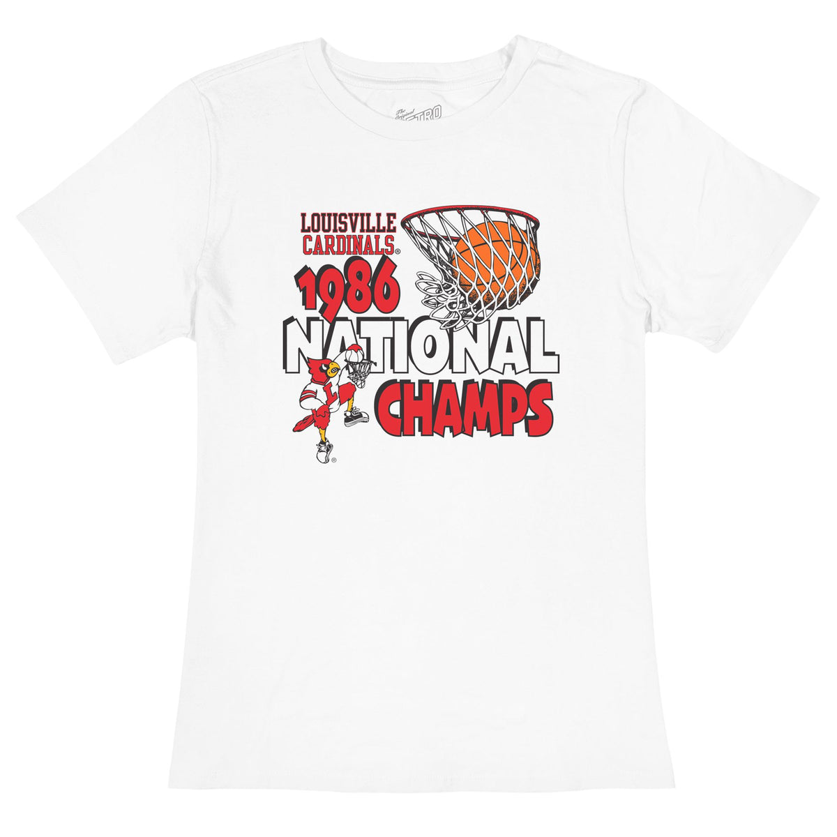 Louisville Cardinals 1986 National Champs 100% Cotton Women's Tee