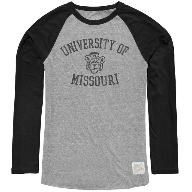 Missouri Tigers Arch Tri-Blend Contrast Raglan