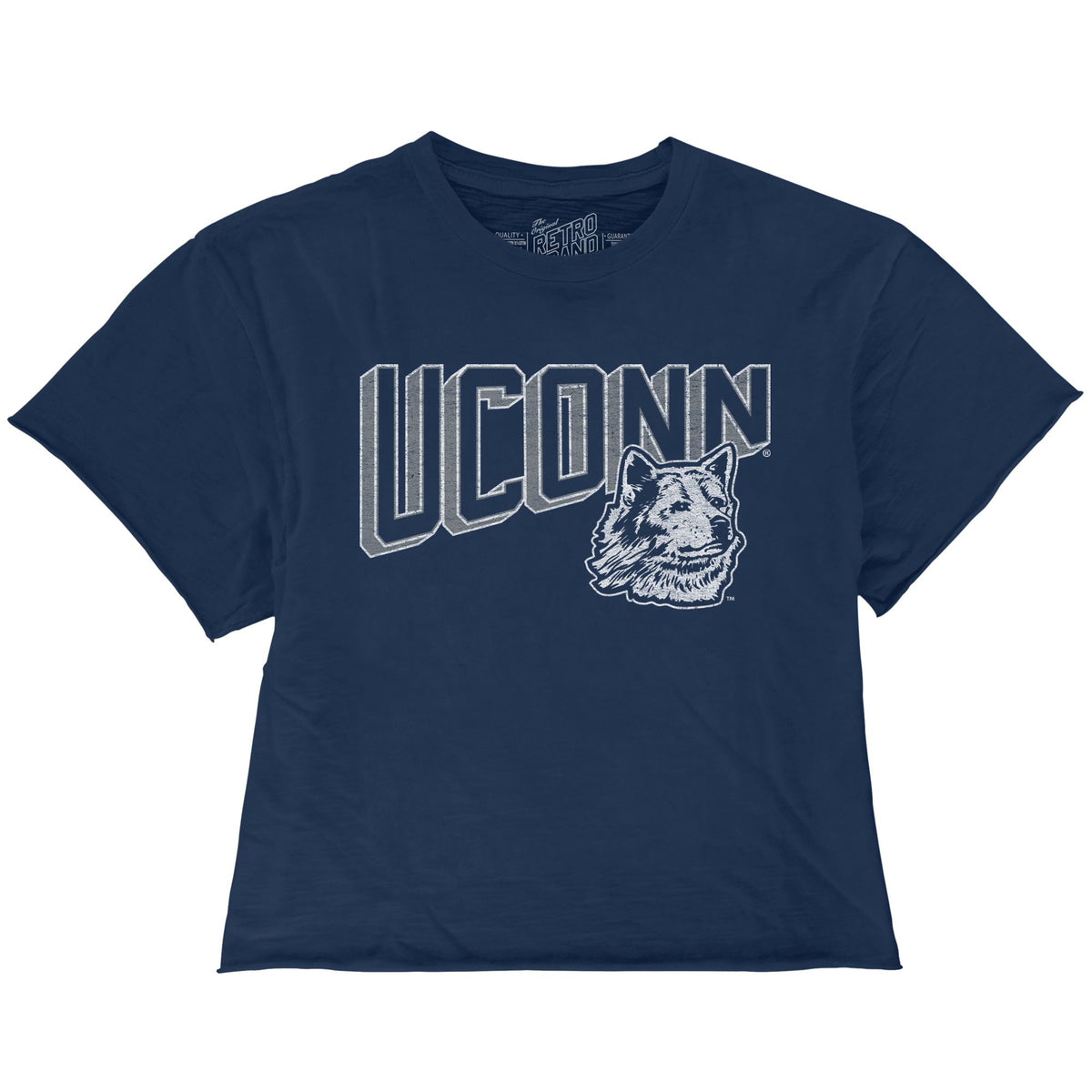 UCONN Huskies 100% Cotton Crop Slub Tee