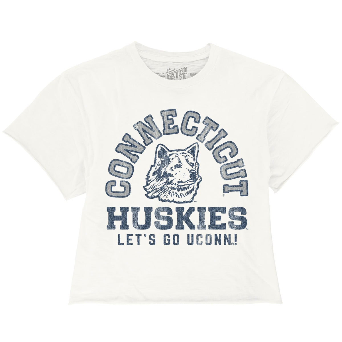 UCONN Huskies 100% Cotton Crop Slub Tee