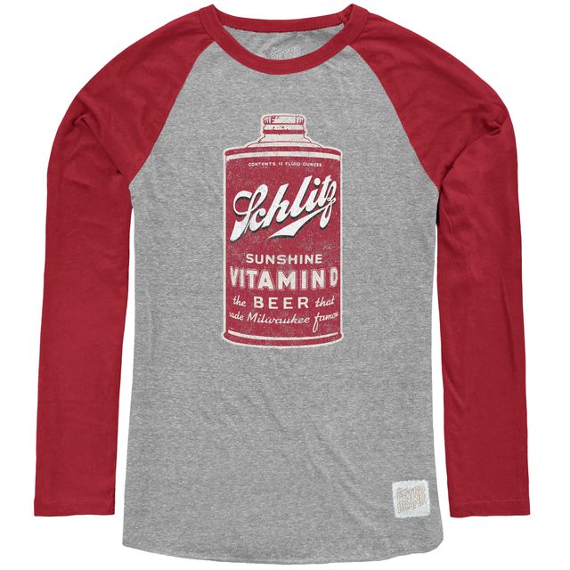 Schlitz Vitamin D Beer Tri-Blend Contrast Raglan