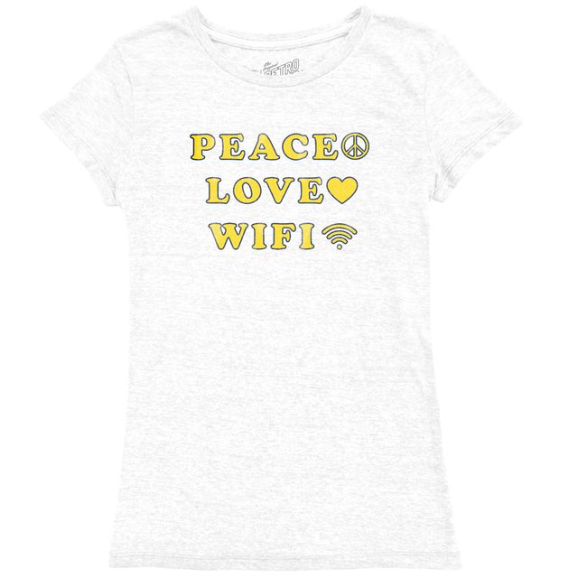 Peace Love Wifi Tri-Blend Women's Crew Tee