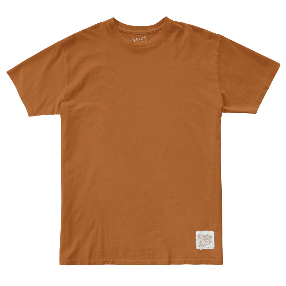 Retro Comfort 100% cotton unisex short sleeve blank tee in Texas orange