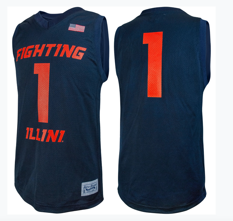 Illinois Fighting Illini Classic Baseball Jersey Shirt