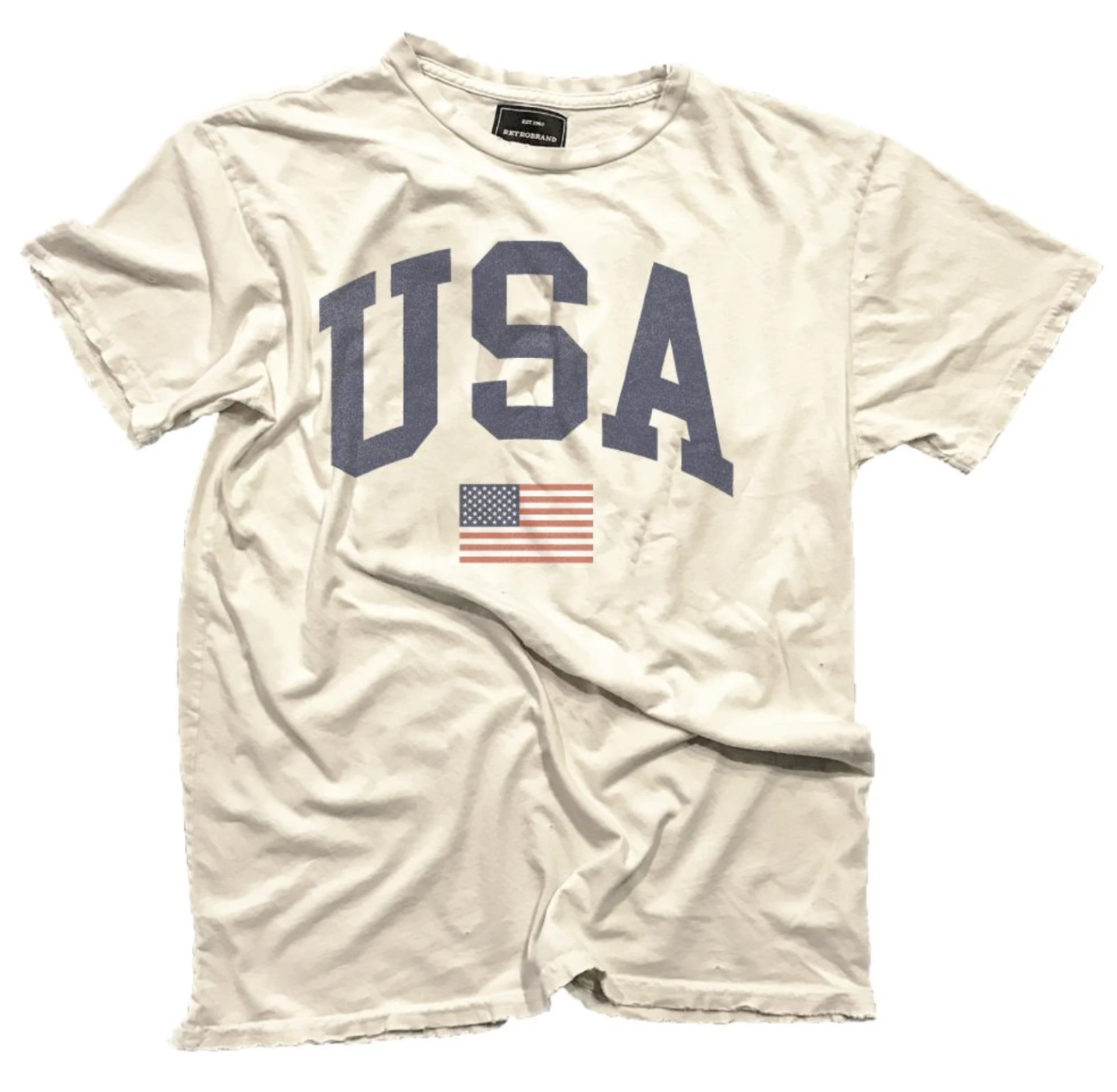 Custom Black Vintage USA Flag-Cream Authentic Baseball Jersey Discount