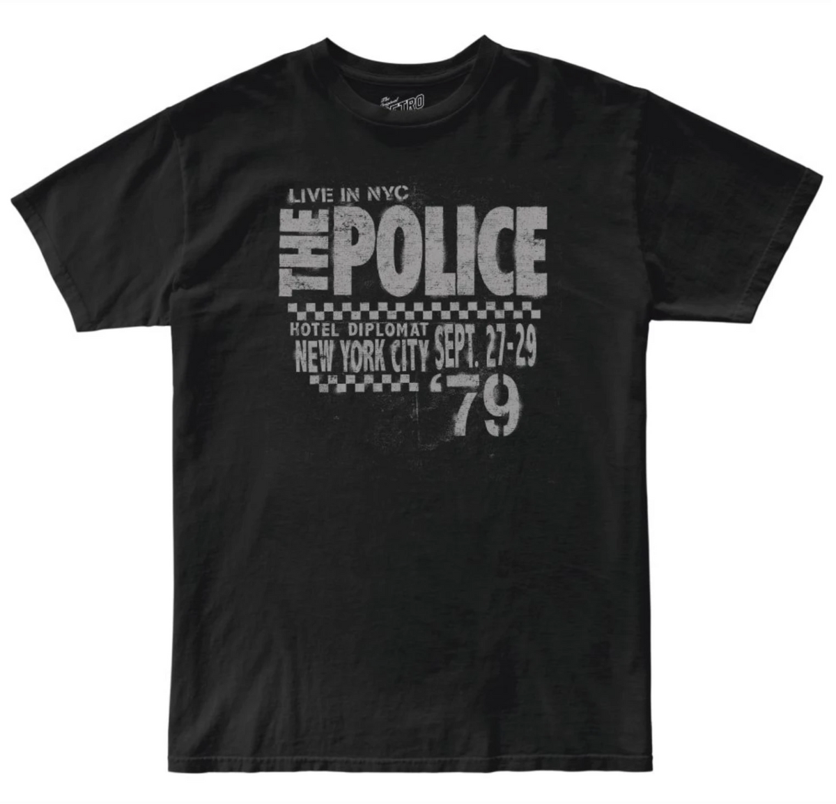 The Police Live in NYC '79 100% Cotton Tee