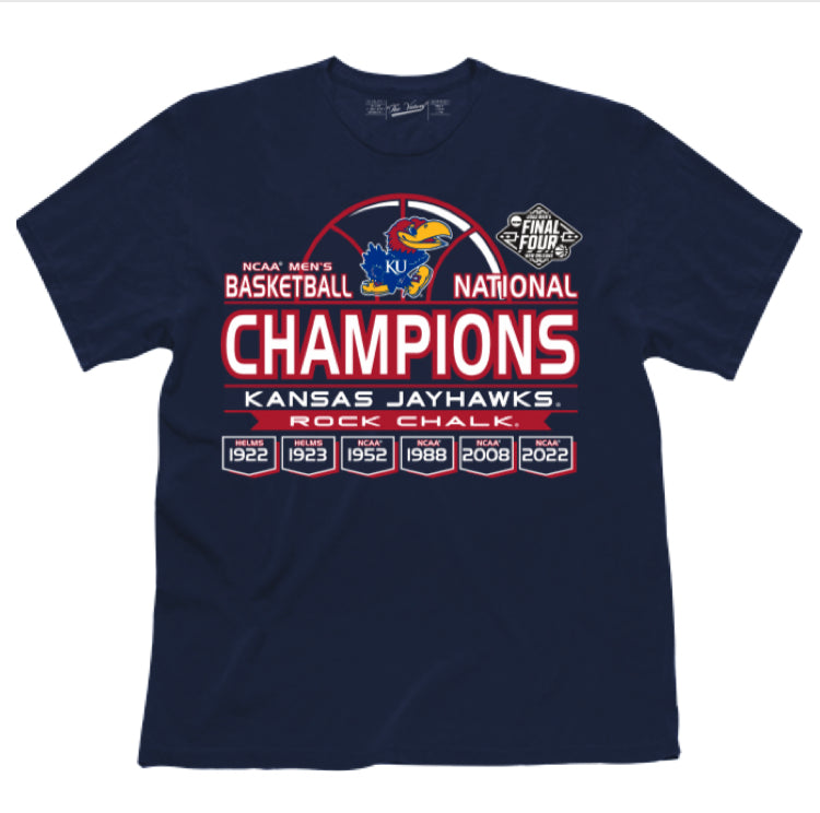 Kansas Jayhawks National Champions 100% Cotton Tee