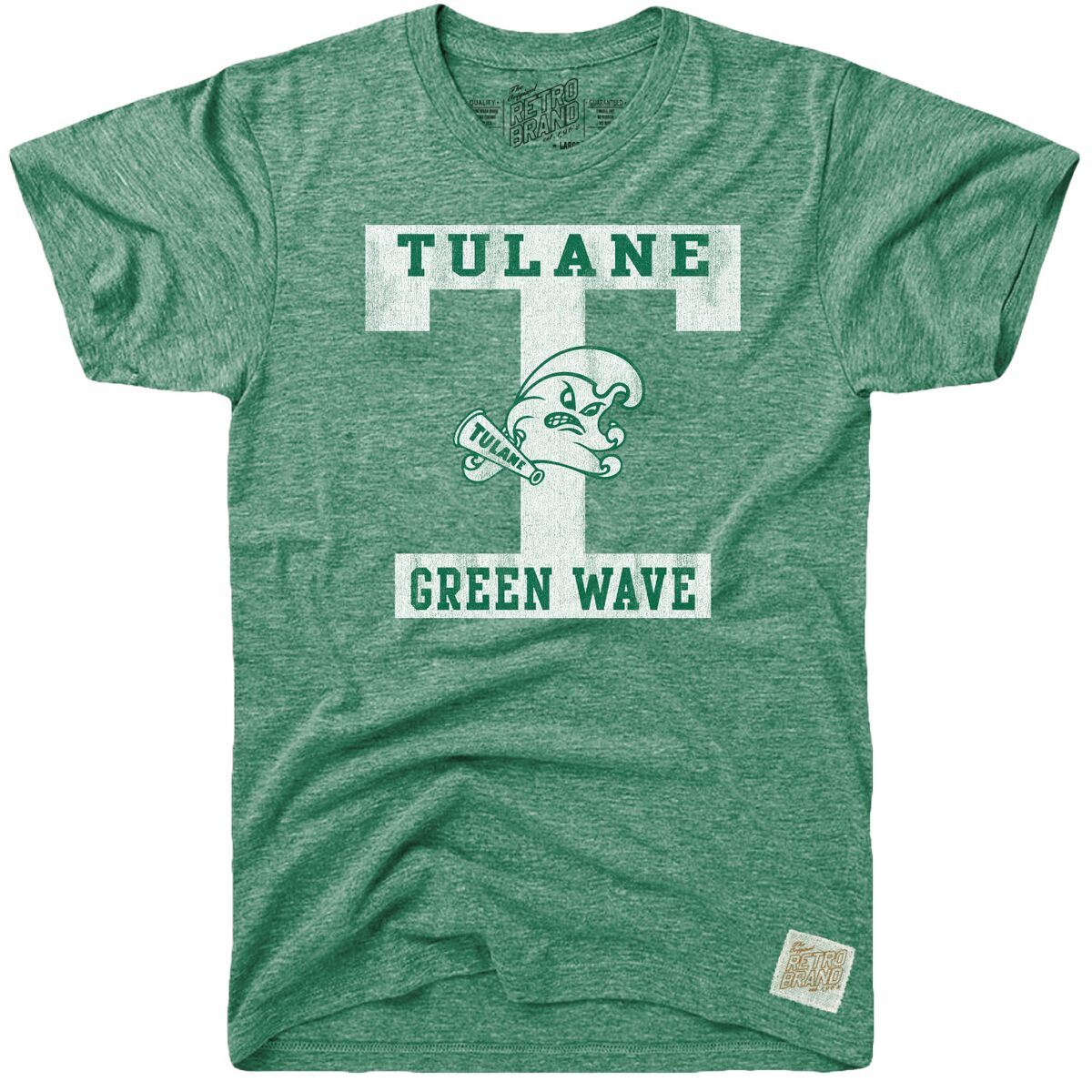 Tulane Green Wave Tri-Blend Tee