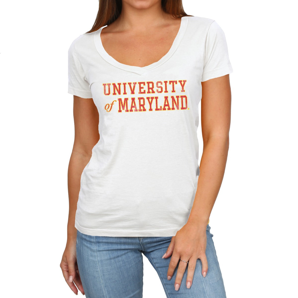 Maryland Women's Short Sleeve Scoop Neck Vintage Tee