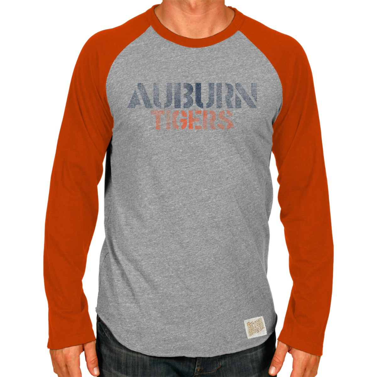 Auburn Tigers Tri-Blend Contrast Raglan – ORIGINAL RETRO BRAND