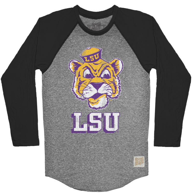 LSU Tigers Tri-Blend Contrast Raglan